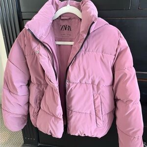 Zara Mauve Puffer Jacket